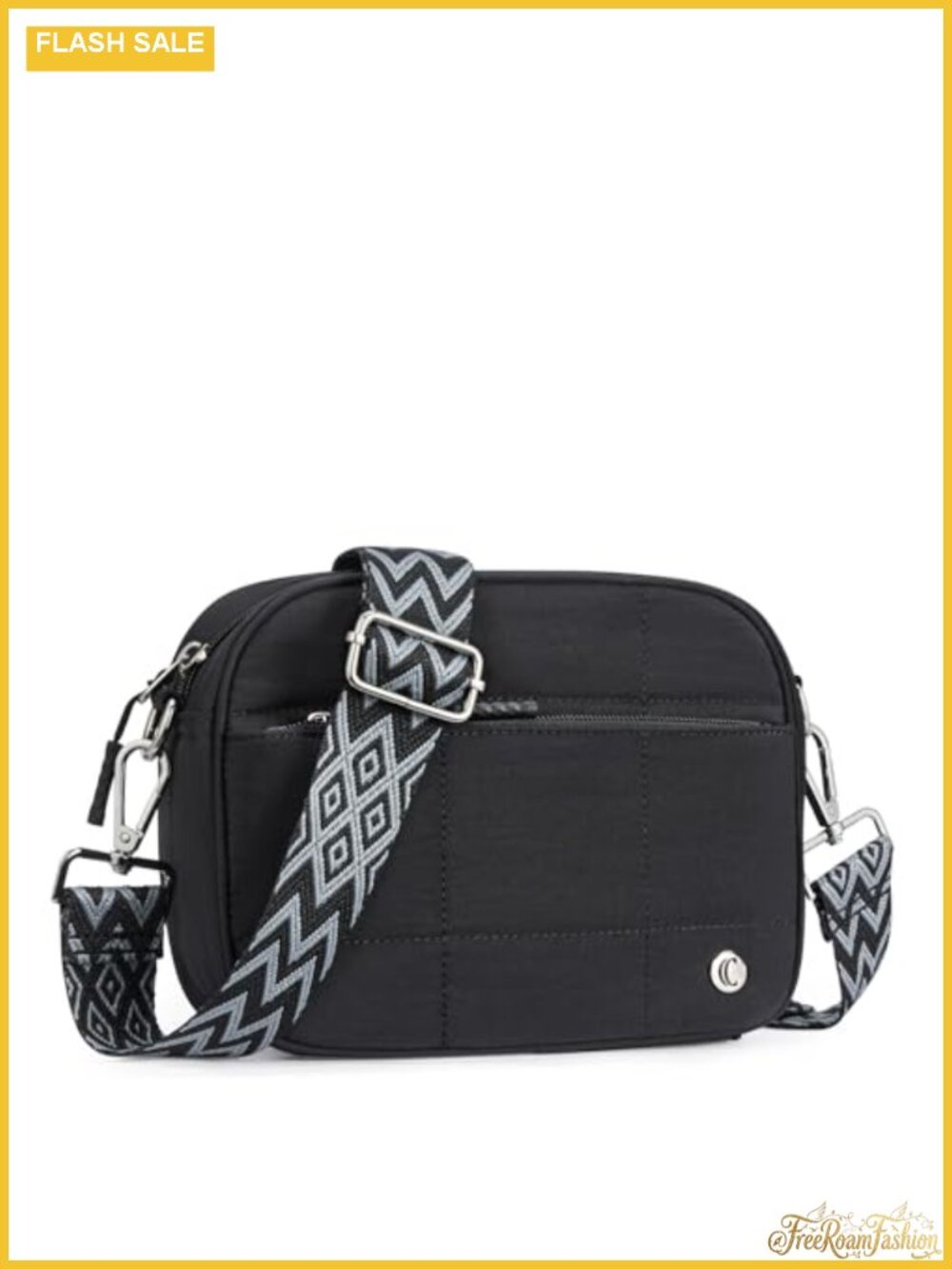 Quilted Crossbody Bag for Women Lightweight Puffer Shoulder Purse with Wide